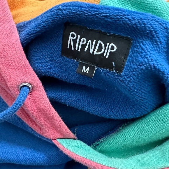 RIPNDIP Colour Block Multi Panel hoodie Size Medium - Picture 5 of 9